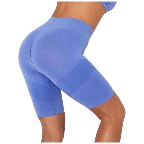 JUSTGREENBOX - Pantaloncini Da Yoga Da Donna A Vita Alta Fitness Push Up  Legging Senza Cuciture Allenamento Da Corsa Squat Proof Sport S Blu - ePRICE