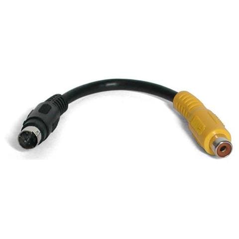 6 inch S-Video to Composite Video Adapter, Maschio / maschio, Nero, 4-pin mini DIN & composite - Foto 1