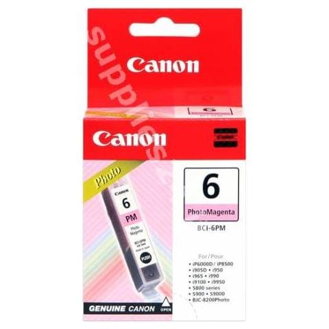 BCI-6PM Cartuccia Ink Originale Magenta per Foto per Canon Pixma iP6000D Capacità 280 Pagine - Foto 1