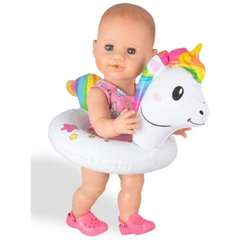 Costume Da Bagno Rosa Unicorno Per Bambole Di 35-45 Cm 3 Pezzi - Foto 2
