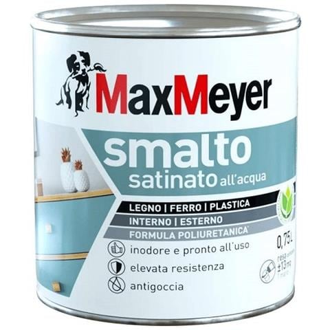 Smalto A Acqua Satinato Colore Bianco Ghiaccio 0,75lt - Foto 1