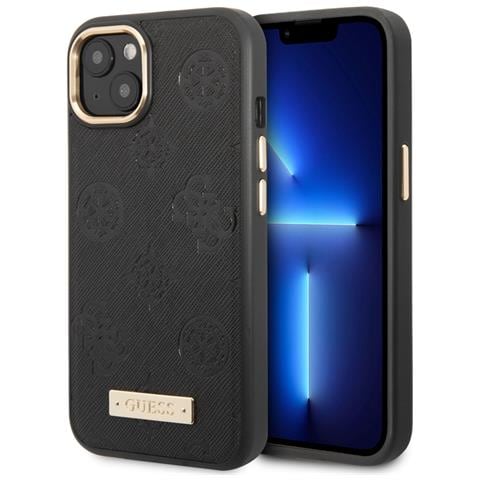 Cover Per Iphone 13 Pu Peony Metal Plate, Nero - Foto 2