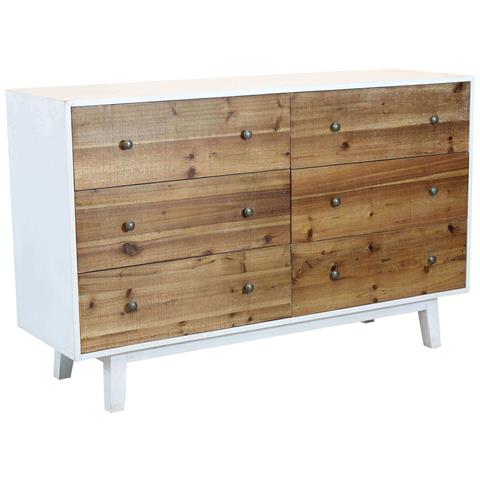 Mobile Con 6 Cassetti In Legno Color Naturale 146x45xh90 Cm Balteo - Foto 1