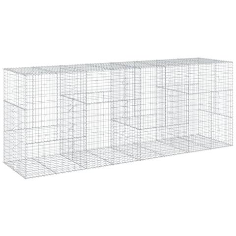 Cesto Gabbione Con Copertura 400x100x150 Cm In Ferro Zincato - Foto 2