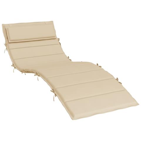 Cuscino Per Lettino Beige 180x60x3 Cm In Tessuto Oxford - Foto 2
