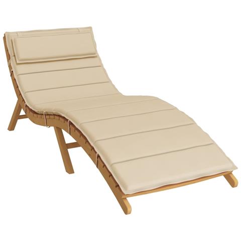 Cuscino Per Lettino Beige 180x60x3 Cm In Tessuto Oxford - Foto 3