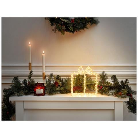 Decorazione Regalo Di Natale Led Bianco 25 Cm Kemi - Foto 1