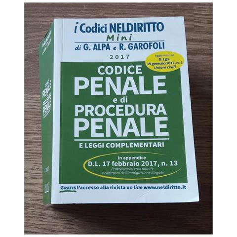 Codice Penale E Di Procedura Penale 2017 - Foto 1