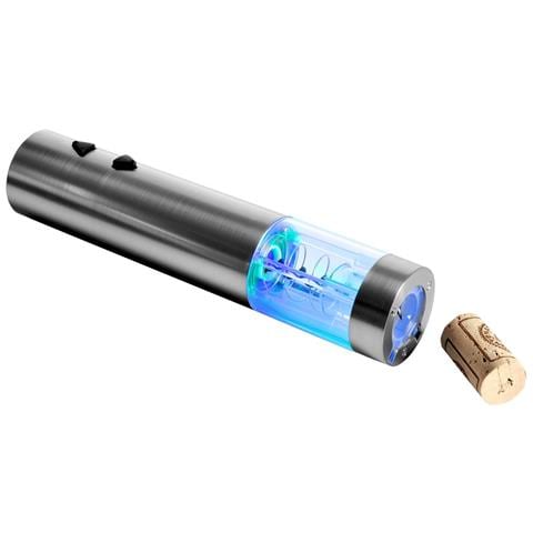 Cavatappi Elettrico Party - Argento - Plastica - 4x4x15 Cm - Foto 1