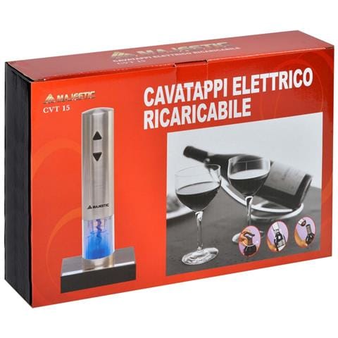 Cavatappi Elettrico Party - Argento - Plastica - 4x4x15 Cm - Foto 4