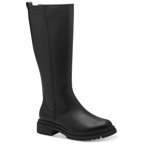 Long Boot Flat Stivali Pelle Scarpe Donna Nero Eu 37, 1-25617-43 001 - Foto 1
