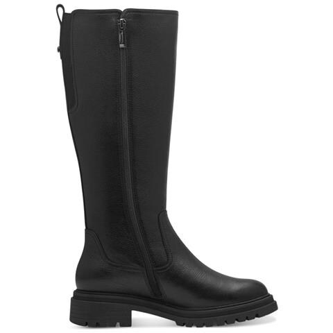 Long Boot Flat Stivali Pelle Scarpe Donna Nero Eu 37, 1-25617-43 001 - Foto 3