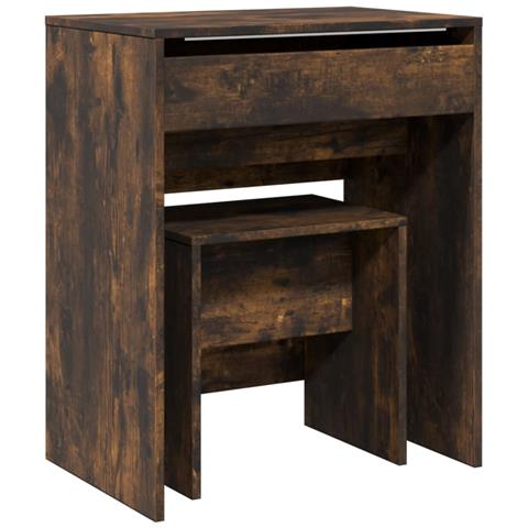 Toeletta E Sgabello Rovere Fumo 60x40x113,5 Cm - Foto 2