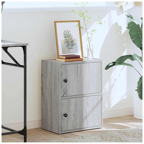 Libreria Grigio Sonoma 40x24x52 Cm In Legno Multistrato - Foto 3