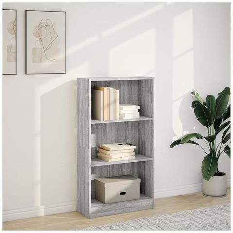 Libreria Grigio Sonoma 60x24x109 Cm In Truciolato - Foto 3