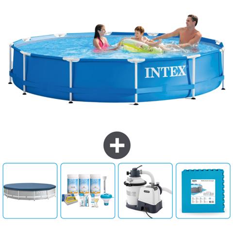 Piscina Fuori Terra - In Giro - 366x366x76 Cm - Blu - Include Accessori Coordinati Cb60 - Foto 1