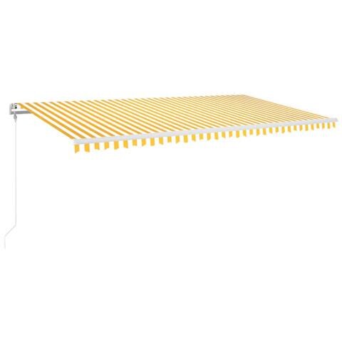 Tenda Automatica Sensore Vento E Led 600x350 Cm Gialla Bianca - Foto 1