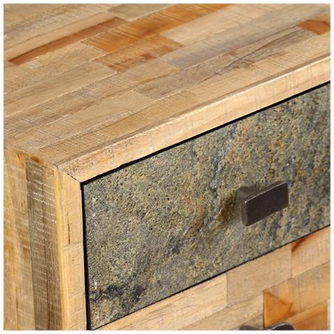 Lusso Casadino -  Scrivania In Legno Massello Di Teak Di Recupero 110x50x76 Cm - Foto 8