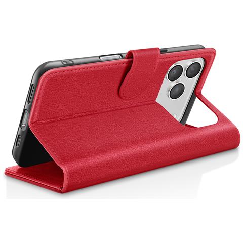 Custodia A Portafoglio Per Iphone 17 Pro Max Con Supporto E Linguetta Magnetica, Rosso - Foto 2