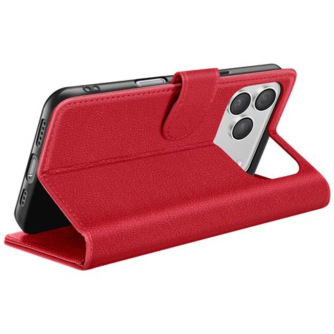 Custodia A Portafoglio Per Iphone 17 Pro Max Con Supporto E Linguetta Magnetica, Rosso - Foto 5