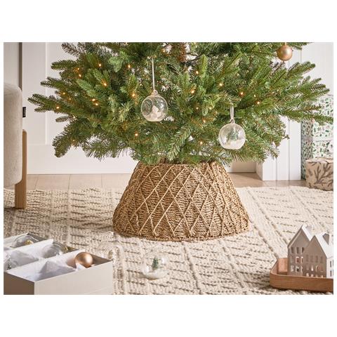 Copri Base Per Albero Di Natale Bougie Alghe Marine Naturale 43 Cm - Foto 1