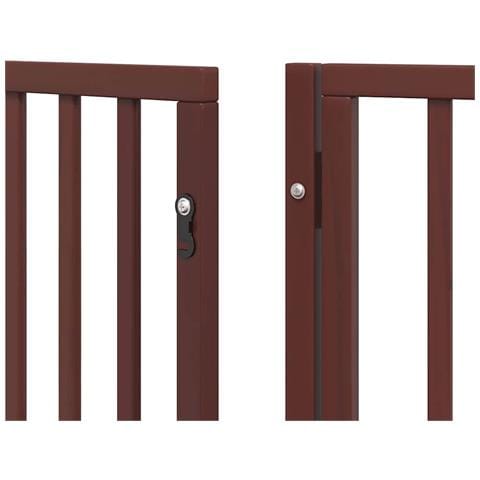 Cancello Cani Porta Pieghevole Marrone 8 Pannelli 640cm Pioppo - Foto 9