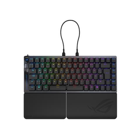 ROG Falcata tastiera Gaming USB + RF Wireless + Bluetooth QWERTZ Tedesco Nero - Foto 1