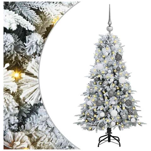 Albero di Natale Artificiale con Rami Pieghevoli Bianco 120 cm - Foto 1