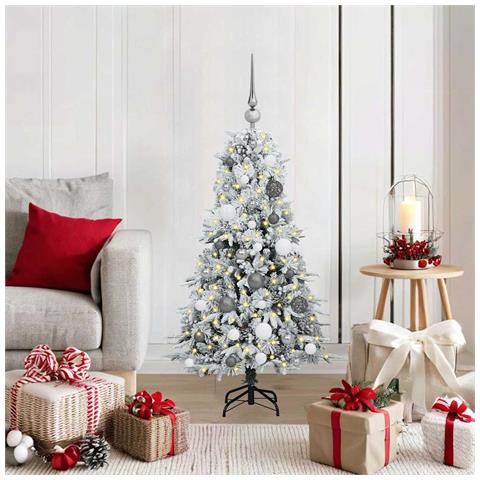 Albero di Natale Artificiale con Rami Pieghevoli Bianco 120 cm - Foto 2