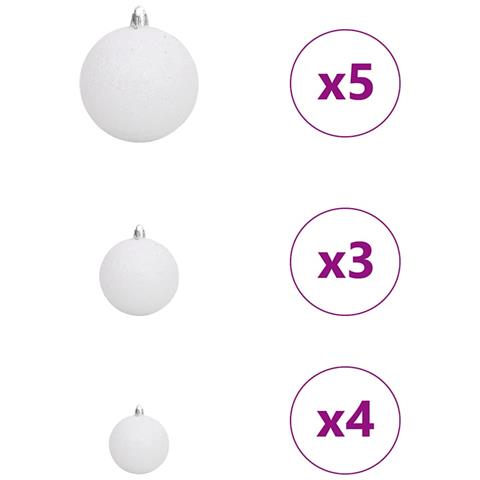 Albero di Natale Artificiale con Rami Pieghevoli Bianco 120 cm - Foto 9