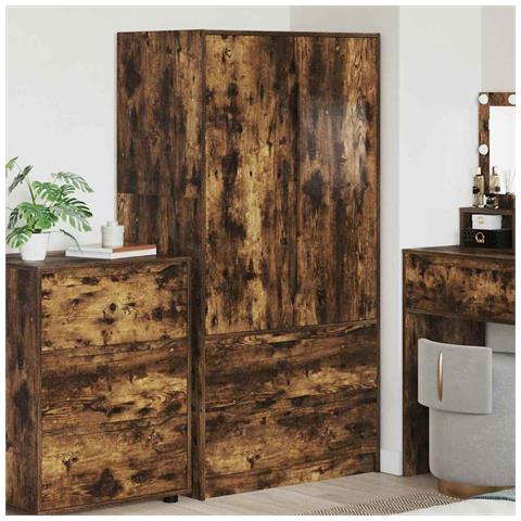 Mobile da Bagno con cassetto Rovere fumé 79,5 x 49 x 156 cm - Foto 2