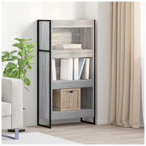 Armadio per Libri Grigio Sonoma 80 x 30 x 155 cm - Foto 2