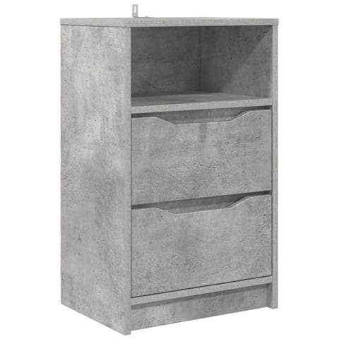 Comodino Grigio cemento 40 x 30 x 467 cm Legno multistrato - Foto 1