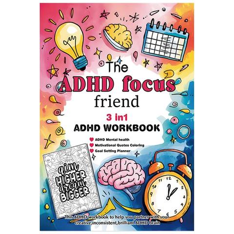 Quaderno 3-in-1 Adhd Focus Friend: Terapia Per Adulti, Gestione Dello Stress E Pianificatore Di Obiettivi - Foto 1