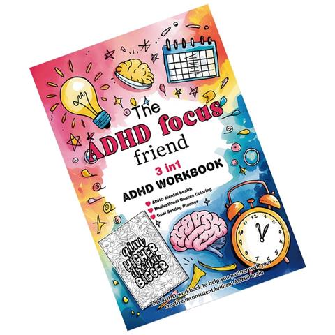 Quaderno 3-in-1 Adhd Focus Friend: Terapia Per Adulti, Gestione Dello Stress E Pianificatore Di Obiettivi - Foto 2