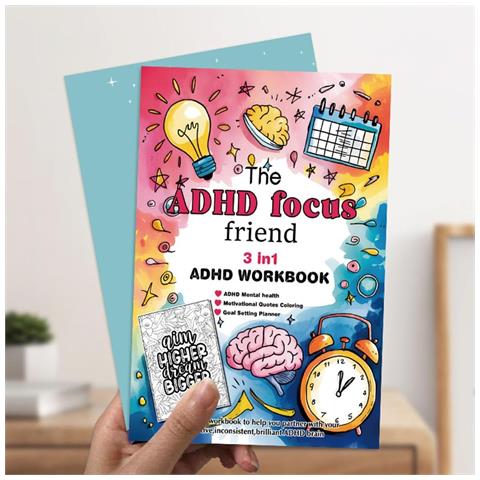 Quaderno 3-in-1 Adhd Focus Friend: Terapia Per Adulti, Gestione Dello Stress E Pianificatore Di Obiettivi - Foto 6