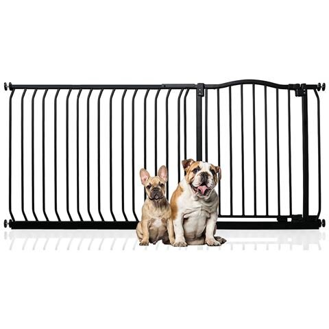 Bettacare Cancelletto Per Cani Con Parte Superiore Incurvata, 171cm - 180cm, Nero Opaco - Foto 1