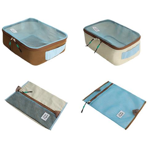 Set Di 4 Sacche Portaoggetti Da Viaggio: Organizer Premium Multifunzionali Per Valigie Blue - Foto 1