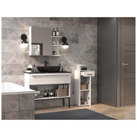 NEL V DS BIEL armadietto di conservazione per bagno Bianco - Foto 2