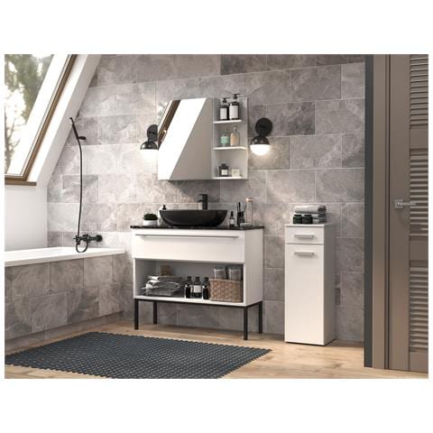 NEL V DS BIEL armadietto di conservazione per bagno Bianco - Foto 3