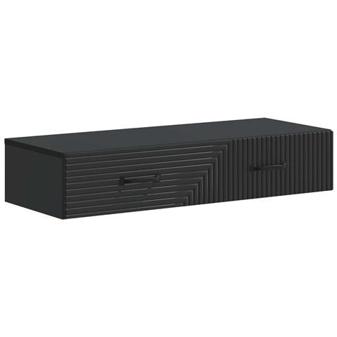 Tavolino da Parete Laterale Nero 87,5 x 34,5 x 17 cm - Foto 1