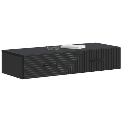 Tavolino da Parete Laterale Nero 87,5 x 34,5 x 17 cm - Foto 2