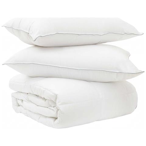 Set di Piumoni Bianco 200 x 240 cm Poliestere, Bamboo - Foto 1