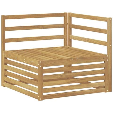 Divano Angolare da Esterno Legno di Acacia Massello Bianco - Foto 1