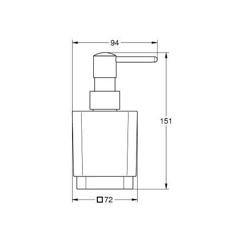 Dispenser Dosasapone Da Appoggio Selection Cube 40805000 Vetro - Foto 2