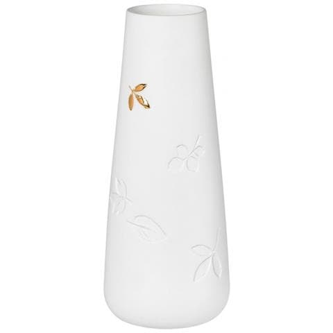 Vaso Design In Porcellana Bianca Opaca Serie Foglie Piccolo - Foto 1