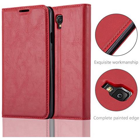 Custodia Compatibile Con Samsung Galaxy Note 3 Neo In Rosso Mela - Coperchio Protettiva Con Chiusura Magnetica, Funzione Stand E Tasca Per Le Carte - Foto 2