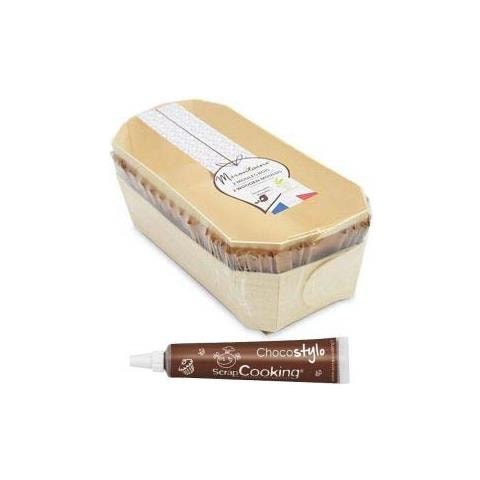 2 Stampi Per Torte 24 Cm In Legno + 4 Pirottini Da Forno + Penna Alimentare Al Cioccolato - Foto 1