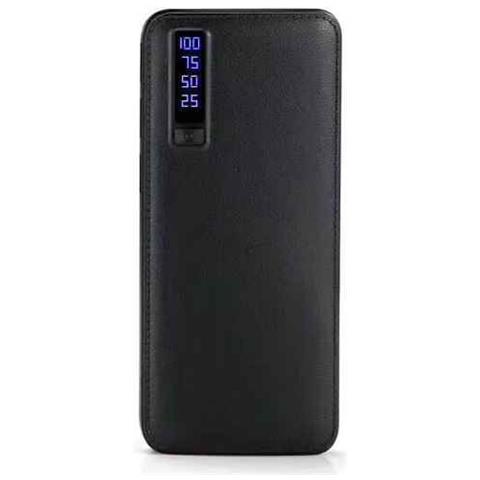 Powerbank 20000mah Leather Design Con Lampada Led E 3x Usb (nero) - Foto 3