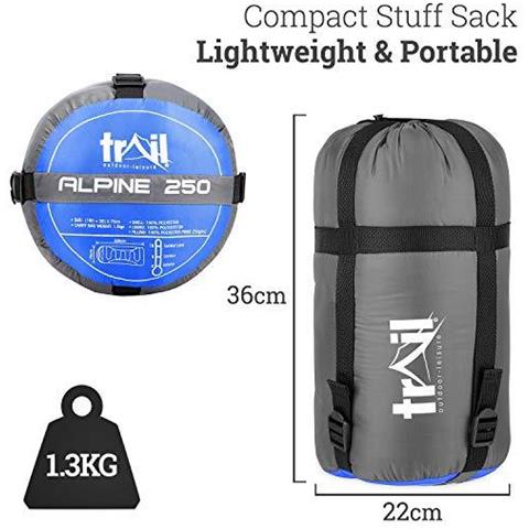 Trail Busta Sacco A Pelo Con Snug Cappuccio Singolo Adulto 3 Stagione Impermeabile Leggero Con Il Sacchetto Compatto Allaperto Campeggio 250g Isolato Riempimento - Foto 4